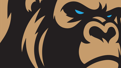 gorilla face background © i'uLpotra