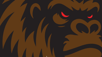 gorilla face background