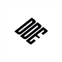 Modern abstract DDE logo design featuring geometric lines for innovative data analysis and digital transformation branding