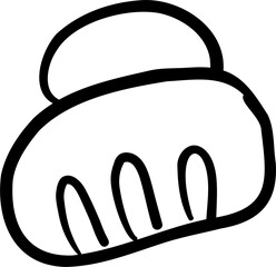 Black and White Hair Clip Art