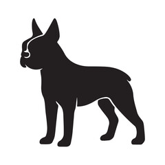 Black Dog Silhouette – Clean Minimal Vector Illustration