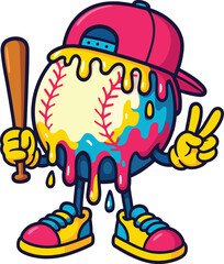 Ice Cream Drip Baseball