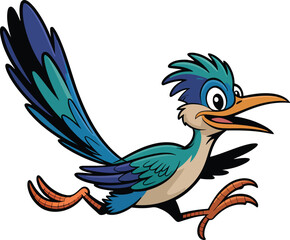 Roadrunner is a high-energy, whimsical portrayal of the speedy desert bird bursting with personality and flair