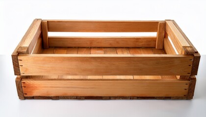 empty wooden fruit box or wooden crate