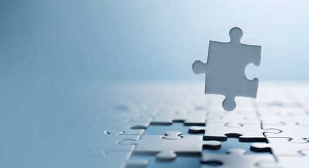 The final piece strategic planning solution success completion jigsaw puzzle problem solving business challenge teamwork collaboration partnership