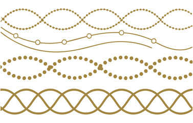 Obraz premium Elegant Vector Line Brushes – Ornamental Border Collection