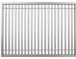 Front View of Steel Prison Bars with Realistic Shadows, Transparent PNG