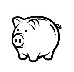 piggy bank isolated on white