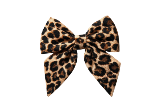 Leopard print bow,  a bold accessory