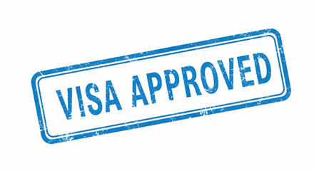 Visa approved grunge stamp vector illustration on white
