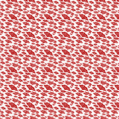 Batik Mega Mendung in Red ー Indonesian Traditional Fabric Pattern Design