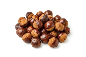 Fototapeta premium hazelnuts on a white background