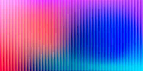 Glass gradient fractal background, red pink blue ribbed abstract color pattern, iridescent striped vertical vibrant design, modern spectrum neon light blur effect