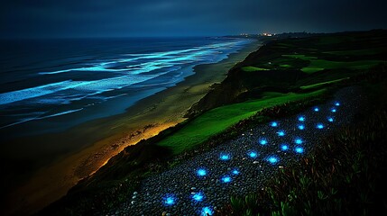 203. Gentle ocean waves washing over smooth pebbles on a serene beach at dawn