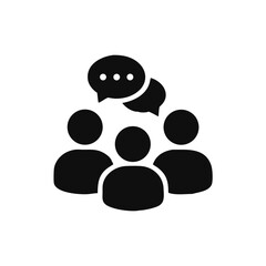 talk icon set. Discussion. dispute symbol. vector illustration