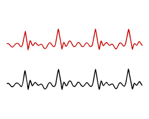 heart beat pulse flat vector icon for medical apps and websites