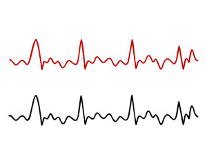 heart beat pulse flat vector icon for medical apps and websites
