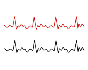 heart beat pulse flat vector icon for medical apps and websites