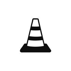 traffic cone icon, barrier symbol, vector Illustration
