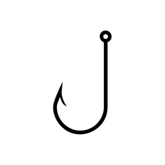 Fishing hook icon, Bait Icon, vector illustration on white background