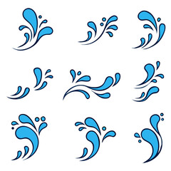 water splash icon Flat and simple symbols. vector Illustration