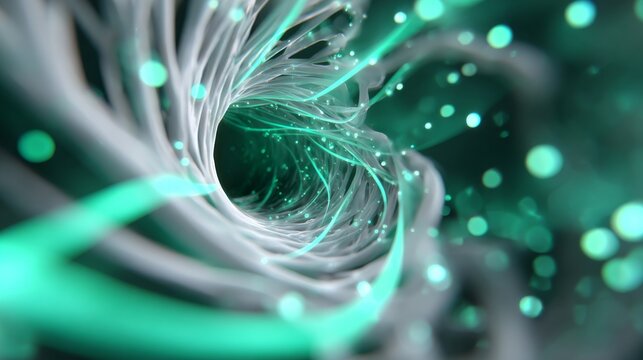 Ai spaceship navigating through a cosmic wormhole tunnel sci-fi adventure outer space virtual reality futuristic concept