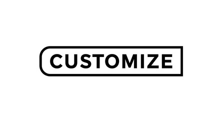 Obraz premium Customize Button Icon Simple Design on White Background