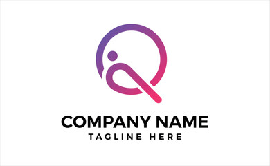 Letter q logo icon design template flat vector