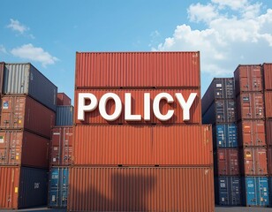 Fototapeta premium Trade Policy and Global Logistics
