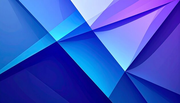 Abstract geometric pattern of intersecting triangles in shades of blue and purple