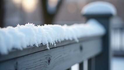 white fence in the snow