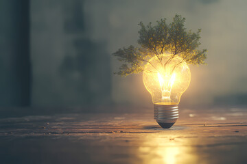 Sustainable Innovation A Lightbulb Moment with a Growing Tree Inside