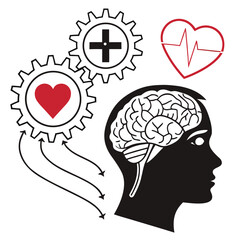 Brain and heart gears working together for health and well being
