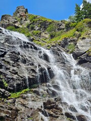 waterfall in the mountains