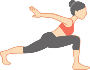 Graceful yoga pose illustration featuring a serene figure in a balanced asana for wellness and fitness content