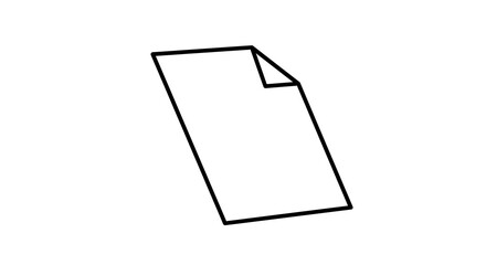 Paper Outline with Folded Corner Minimalist Simple Design