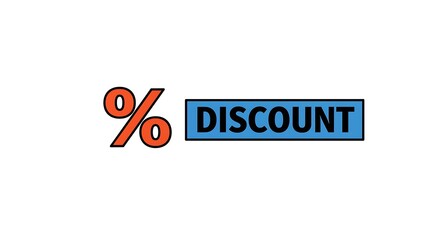 Obraz premium Showing Discount Percentage for Shopping Promotion