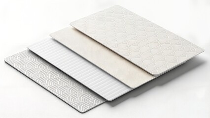 White Textured Cards Layered Mockup.