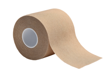 Rolled beige athletic tape