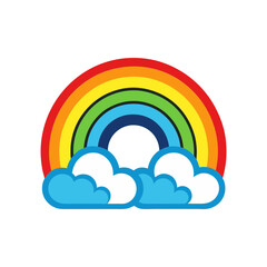 silhouette vector illustration of a rainbow vector art