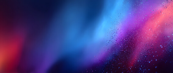 Obraz premium Hyber realistic photo of Dark purple pink blue color gradient background blurred neon color flow, grainy texture effect, futuristic banner design , copy space for text,