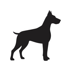silhouettes of dogs on white background illustration vector art