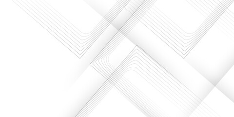 Abstract white and gray color, modern design stripes background with geometric shape. Vector illustration. . Vector white horizontal template for business banner, formal invitation backdrop, luxury.	
