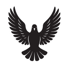 Naklejka premium Dove and eagle wings vector illustration symbolizing peace and freedom