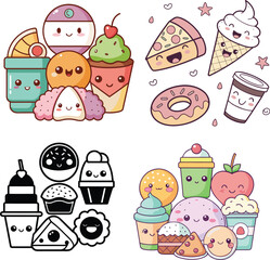 set of food  Illustrator Artwork