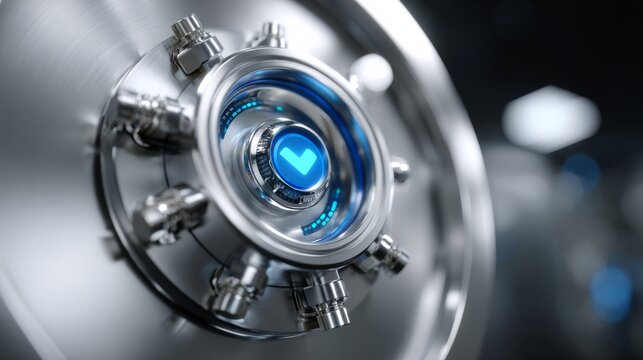 Visualizing the action of rotating cybersecurity vault door in a digital environment for enhanced data security