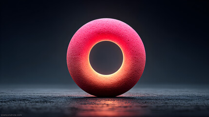 Gradient logo design in pink with a subtle dark background, HD realistic