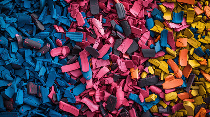 
Colorful rubber mulch texture