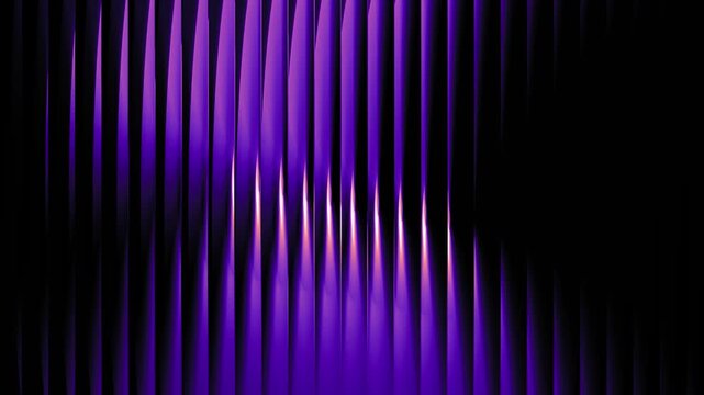 Purple and deep violet stripes ripple softly with a touch of reflective white light. The glass gradient mimics a flowing lens effect with high saturation and soft blur. 