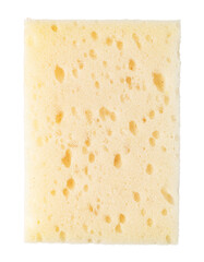 Cleaning sponge with transparent background showing porous texture